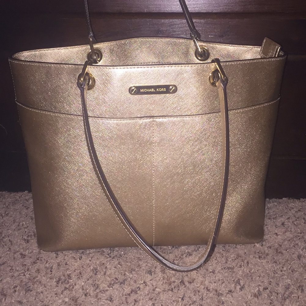 Authentic Michael Kors Gold large purse